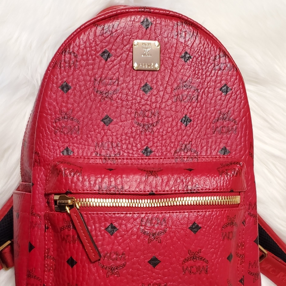 Mcm Red Backpack